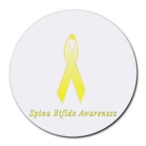  Spina Bifida Awareness Ribbon Round Mouse Pad: Office 