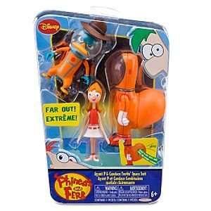   Agent P and Candace Tootin Space Suit Figurine Play Set    2 Pc