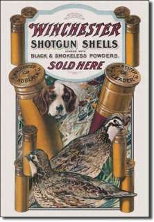 Hunting Rifle WINCHESTER SHOTGUN SHELLS TIN SIGN Guns  