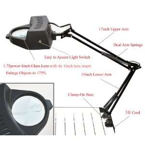   Swing Arm Magnifier Desk Light Magnifying Craft Lamp