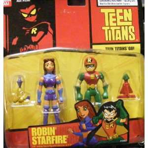 Teen Titans 3.5 inch Robin and Starfire Action Figures