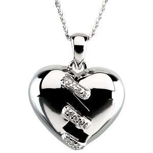   18.25X21.50 MM BROKEN HEART PENDANT Broken Heart Pendant: Jewelry