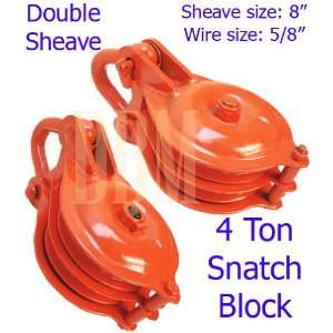   Double Dual Sheave Wire Rope Hoist 8 Pulley Rigging: Home Improvement