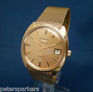   VINTAGE 9ct GOLD LONGINES ADMIRAL 5 STAR AUTOMATIC WRISTWATCH  