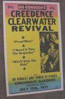 CREEDENCE CLEARWATER REVIVAL 1971 CONCERT POSTER CCR John Forgerty Bo 