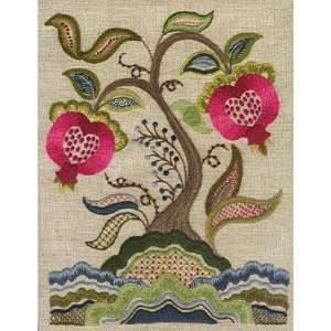  Talliaferros Pomegranate Tree Sampler Crewel Embroidery 