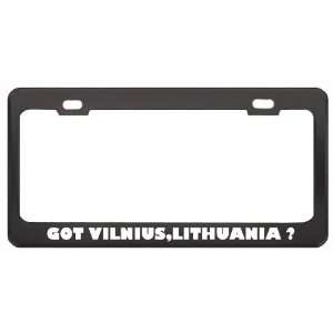 Got Vilnius,Lithuania ? Location Country Black Metal License Plate 