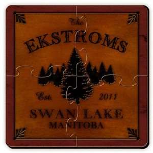  Personalized Cabin Series Coaster Puzzle   Available in 9 