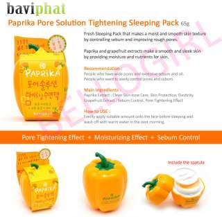Baviphat Paprika Pore Solution Tightening Sleeping Pack 65g