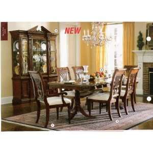  cherry brown finish wood Westbourne dining table set: Home & Kitchen