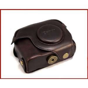  Dark Brown Leather Case For Canon Powershot G12 G11