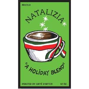 Caffe Darte Natalizia Holiday Blend Ground Coffee, 12 Ounce