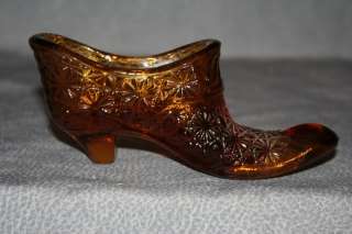 Amber Glass Slipper Shoe Hand Crafted By Smith  