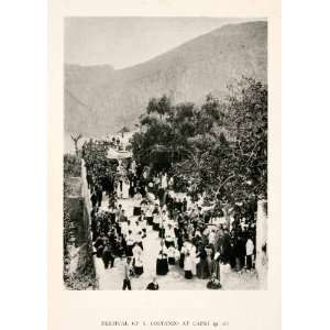  1929 Halftone Print Italy Festival San Costanzo Capri 