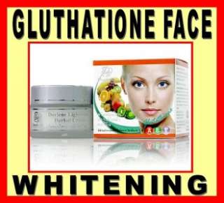 HERBAL Lightening Whitening FACE GLUTATHIONE Cream with Natural Thai 