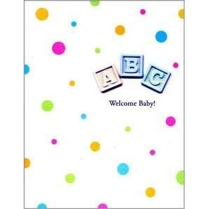  New Baby Greeting Card   ABC Welcome Baby Health 