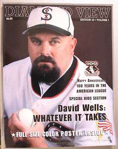 2001 Chicago White Sox Program Poster David Wells NM  