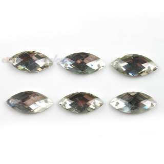 150 Silvery Horse Eye Resin Faceted Bead FREE P&P 24228  