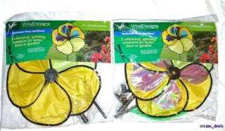 Lawn Garden Opalescent Lemon Pansy Pinwheel 8 NEW  