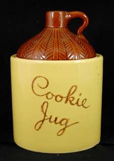 VTG Western Monmouth Cookie Jug Jar Moonshine Stoneware  