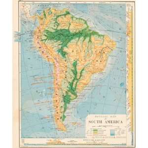  Cowperthwait 1877 Physical Map of South America
