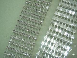 row ss16 crystal clear rhinestone trims silver chain x 1 yard  