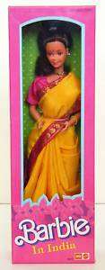   IN INDIA~Indian Market LEO Mattel 9910~(BRUNETTE/YELLOW SAREE)~NRFB