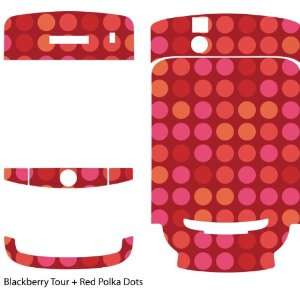   Red Polka Dots Design Protective Skin for Blackberry Tour: Electronics