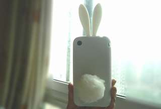 NEW White Bunny Rabbit Soft Silicone Case/Cover For Apple 3G/3GS A007 