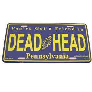    Grateful Dead Pennsylvania Deadhead License Plate Automotive