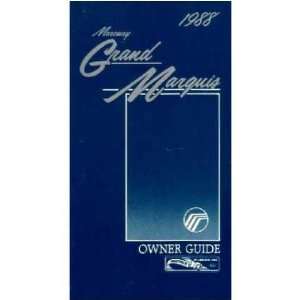   1988 MERCURY GRAND MARQUIS Owners Manual User Guide 