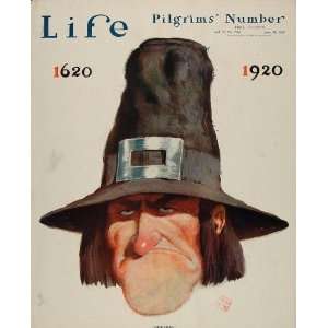  1920 June 24 Cover Life Pilgrim Man Hat Buckle Cheerio 