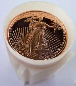 2011 SAINT STYLE ROLL 20 .999 1oz Copper Bullion Coins* A full Tube 