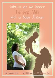 Maternity baby shower invitation Photoshop templates v1  