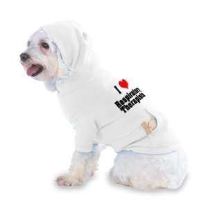  I Love/Heart Respiratory Therapists Hooded T Shirt for Dog or Cat 