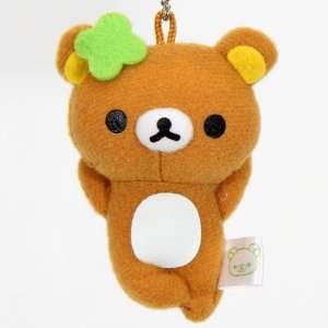    San X Rilakkuma plush charm brown bear cloverleaf: Toys & Games