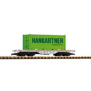   CAR WITH HANGARTNER CONTAINER   PIKO G SCALE MODEL TRAIN CARS 37712