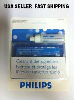NEW Philips Wet Type Cassette Audio Tape Head Cleaner & Demagnetizer 