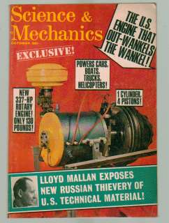 Science & Mechanics Magazine Oct 1966 337 HP Rotary Eng  