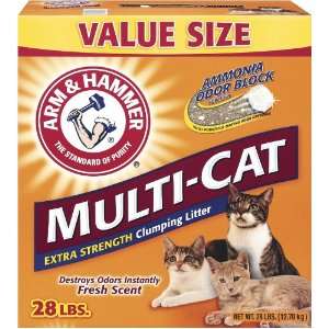 Arm & Hammer Multi Cat Strength Clumping Litter, 28 Pound  