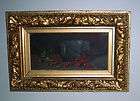 19th C Still Life Oil/ Canvas Signed Highly Ornate Roco