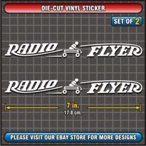 A64~VINYL~DECAL​~STICKER~ Set of 2 Radio Flyer Logos  