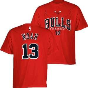  Chicago Bulls Joakim Noah #13 Name & Number T Shirt (Red 