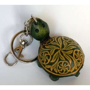  Elegant Leather Hand Crafts Turtle Key Holder/Key Ring/Key 