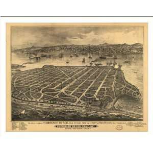  Historic San Diego, California, c. 1880 (M) Panoramic Map 