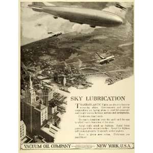 1919 Ad Vacuum Oil Lubrication Transatlantic Flight Gargoyle Mobil Oil 