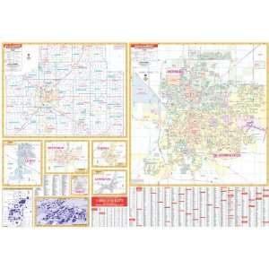  Peoria & Bloomington IL Vicinity Wall Map Railed: Sports & Outdoors