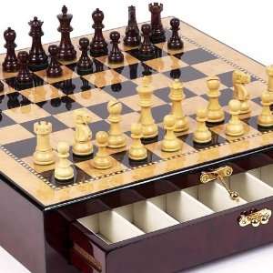   Jr., Chessmen & Tribeca Wooden Chess Board with Storage: Toys & Games