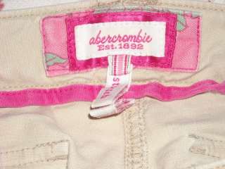 Abercrombie Tan Khaki Capri Cropped Pants Sz Girls 12 Slim  