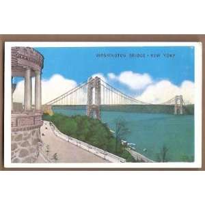    Postcard Speedway Washington Bridge New York City 